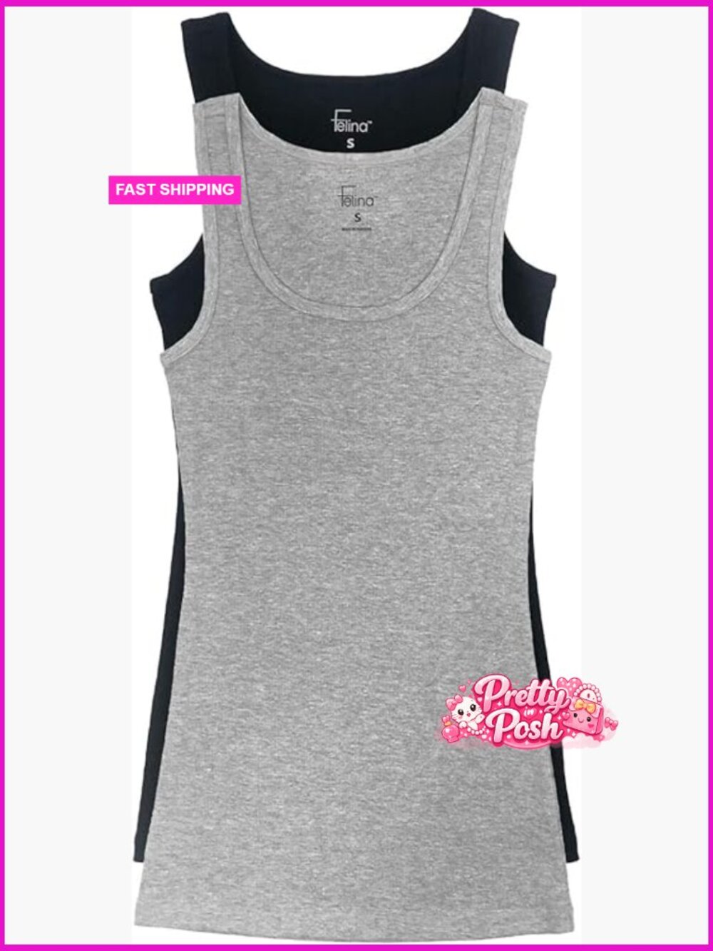 Cotton Ribbed Tank Top Sleeveless Layering Essential Women's Tanks